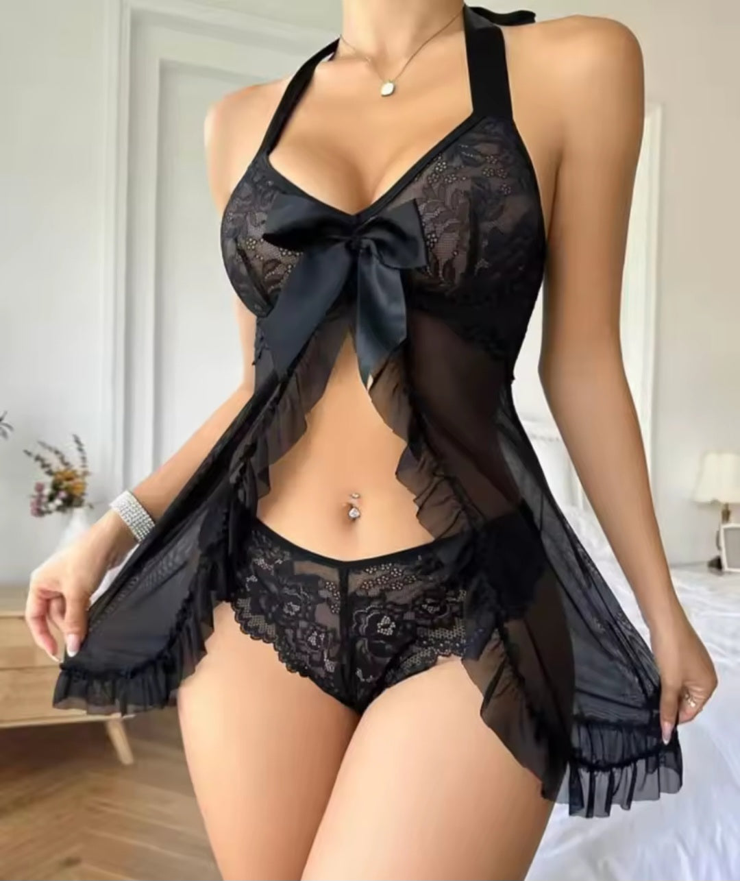 Conjunto de encaje abierto